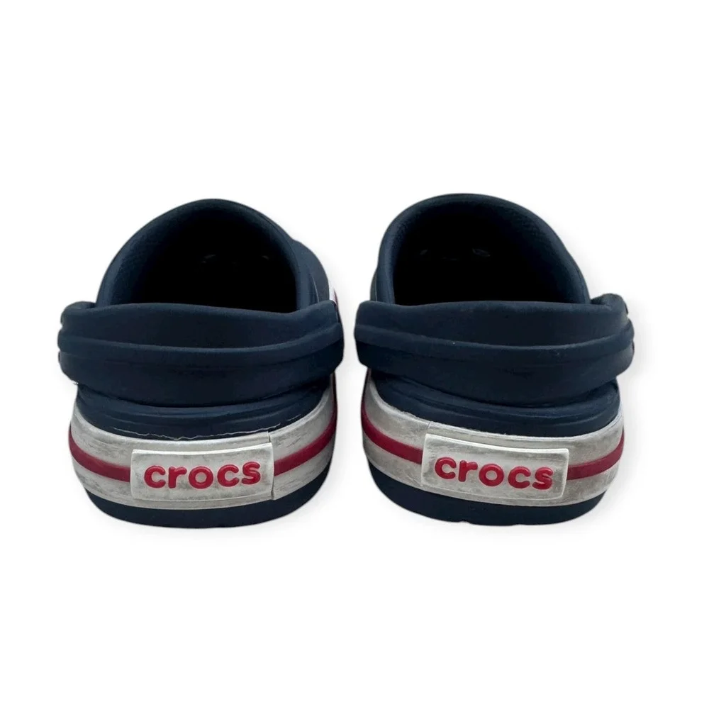 Kids Navy Blue Crocs Classic Lined Clogs Size 7‎ Comfort Shoes
